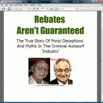 JAN. 20: Get It At A Lower Price: 'Rebates Aren't Guaranteed' Now Available; 43-Page eReport Reveals Shocking Truths About 'Industry'
