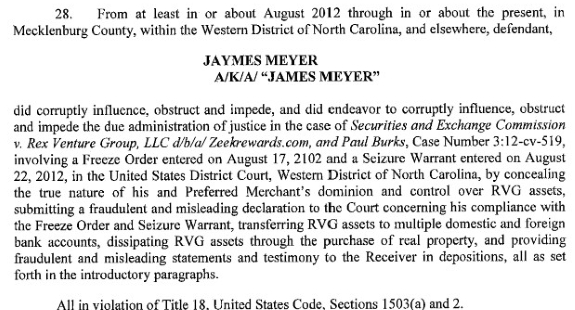 From the criminal charges filed against Zeek payment vendor Jaymes Meyer in the Western District of North Carolina.