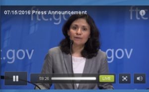 EDith Ramirez makes the announcement this morning. Source: Screen shot of live news conference feed.